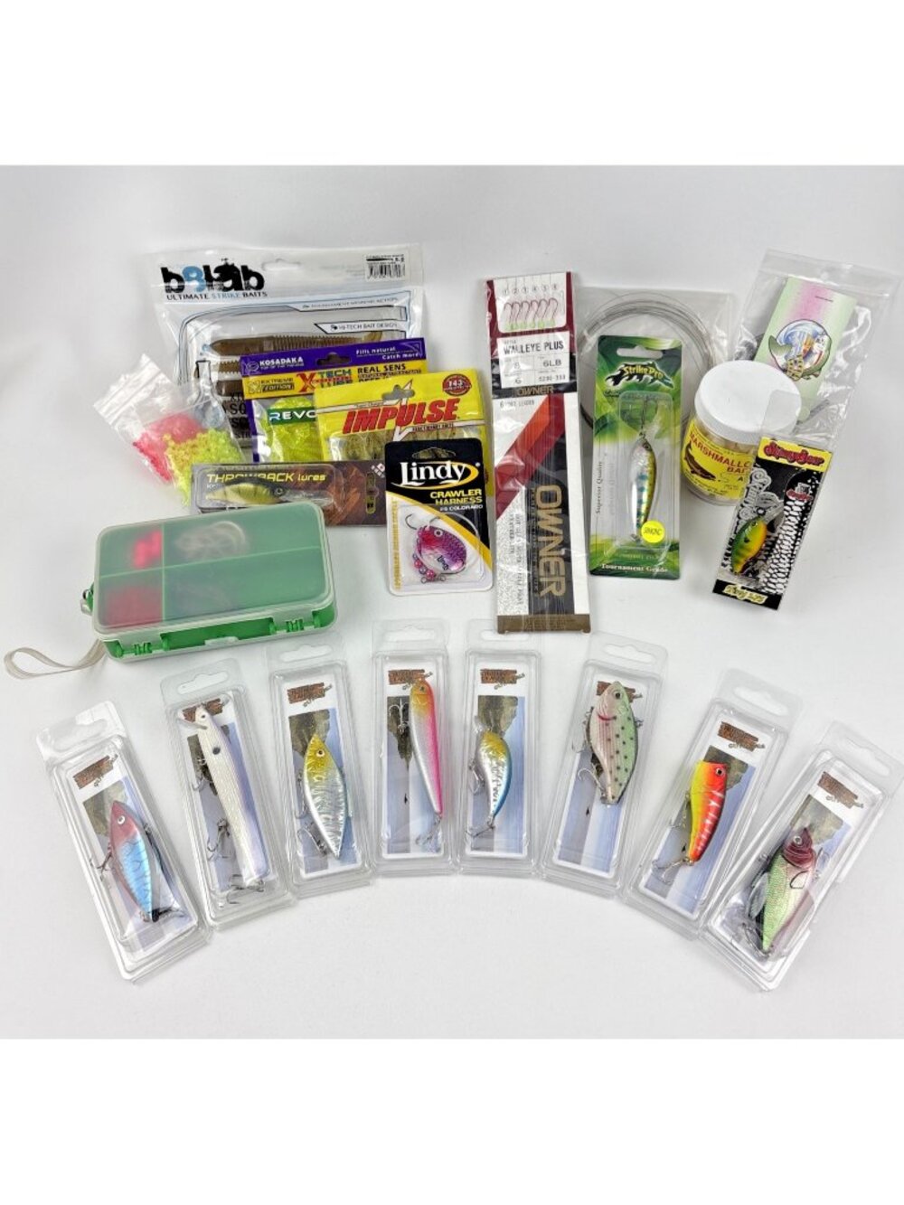 Fishing Lures Lot Worm Hook Popper Crankbait Baits Tackle Mostly New Sealed Read